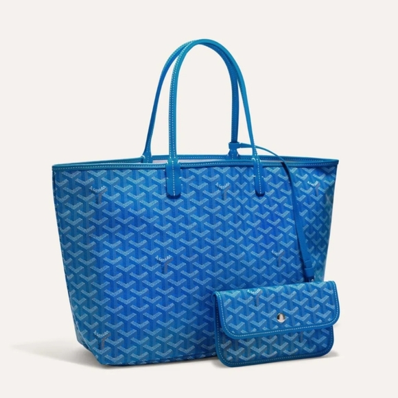 GOYARD Saint Louis PM Bag Tote NWT Sky Blue - Picture 16 of 16
